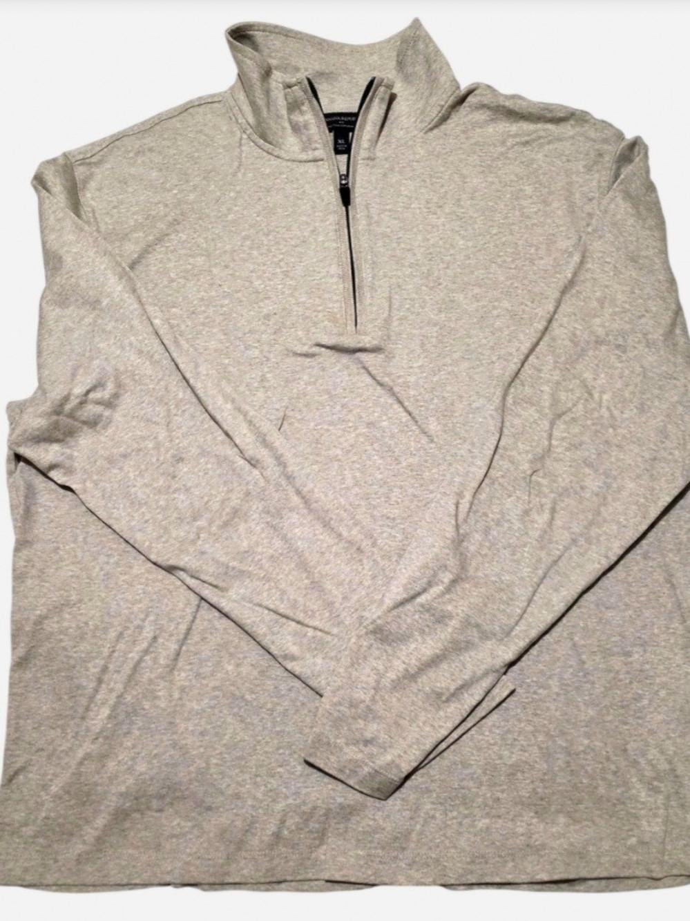 Men's Light Gray Quarter-Zip Sweater -Banana Republic Sz. XL